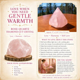 Rose Quartz Diamond Cut Crystal