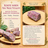 Tourmaline rubellite naturelle brute