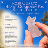 Crystal Animal Spirit Totems: Rose Quartz Heart Guardian Fox