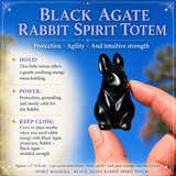 Crystal Animal Spirit Totems: Black Protection Agate Rabbit