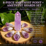 8-delna konica Amethyst + Komplet Amethyst Shards