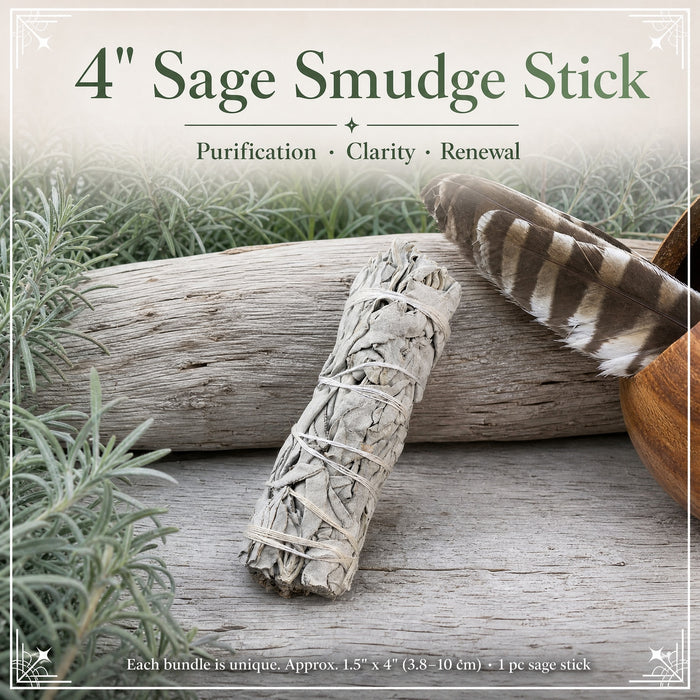 Bundled white sage smudge stick