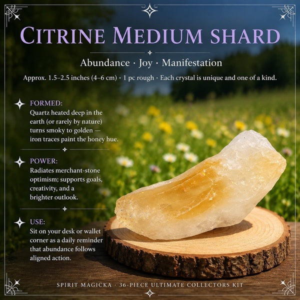 Rough citrine medium shard