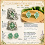 Conjunto de 7 peças de cristal da sorte aventurina
