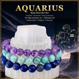 ♒ Aquarius - 20 Ιανουαρίου - 18 Φεβρουαρίου Σετ βραχιολιών Zodiac Astrology