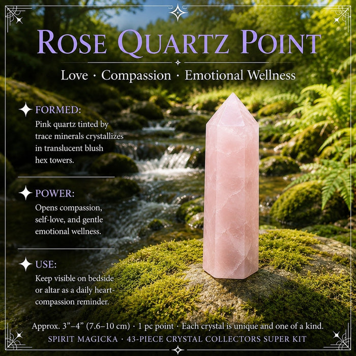 Rose Quartz crystal point
