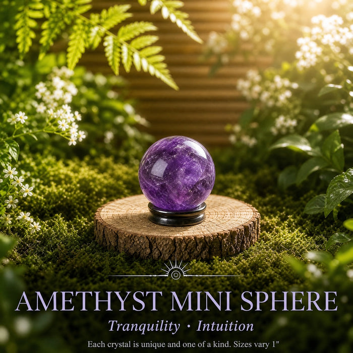 Purple amethyst mini sphere
