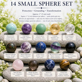 Ensemble de 9 boules de cristal