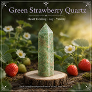 GREEN STRAWBERRY QUARTZ · point