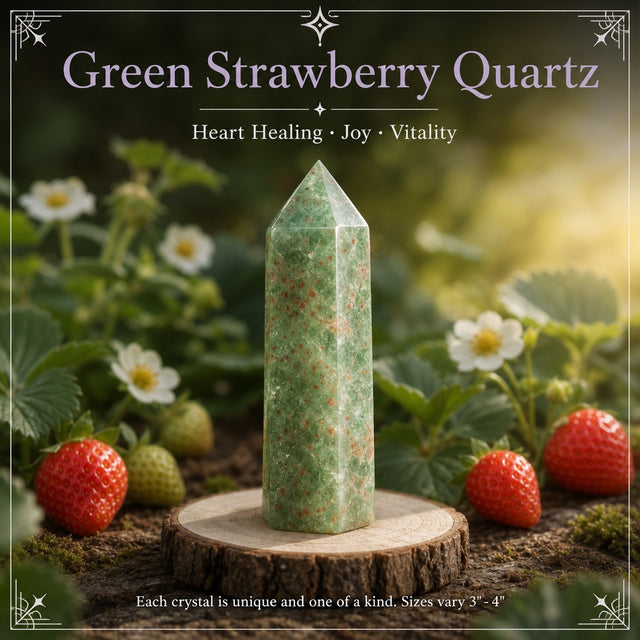 GREEN STRAWBERRY QUARTZ · point