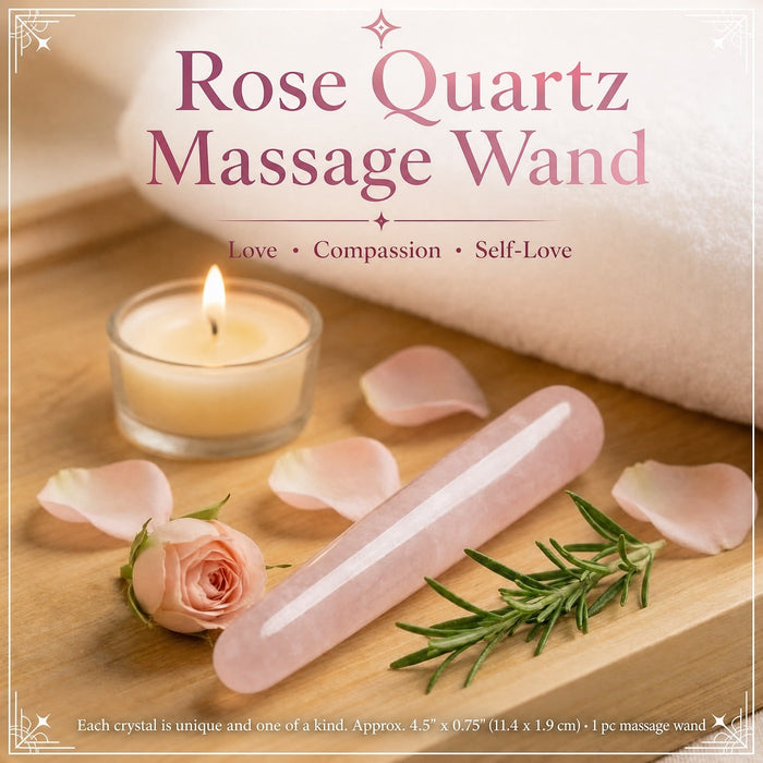 Smooth rose quartz massage wand
