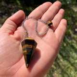 Tiger's Eye Crystal Pendulum