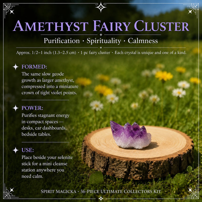 Small amethyst fairy cluster