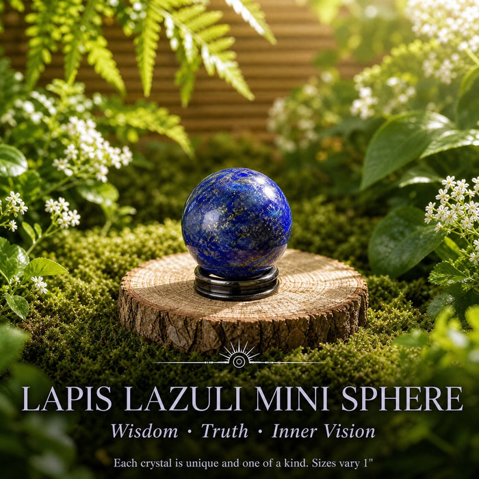 Deep blue lapis lazuli mini sphere