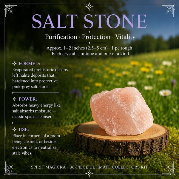 Rough pink salt stone
