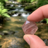 Strawberry Quartz Sacred Geometry Faceted Crystal