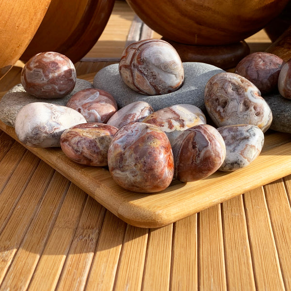 Mexican Lace Agate Tumbled Stone