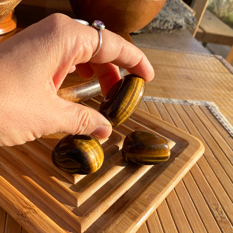 Tiger's Eye Tumbled Ellipse