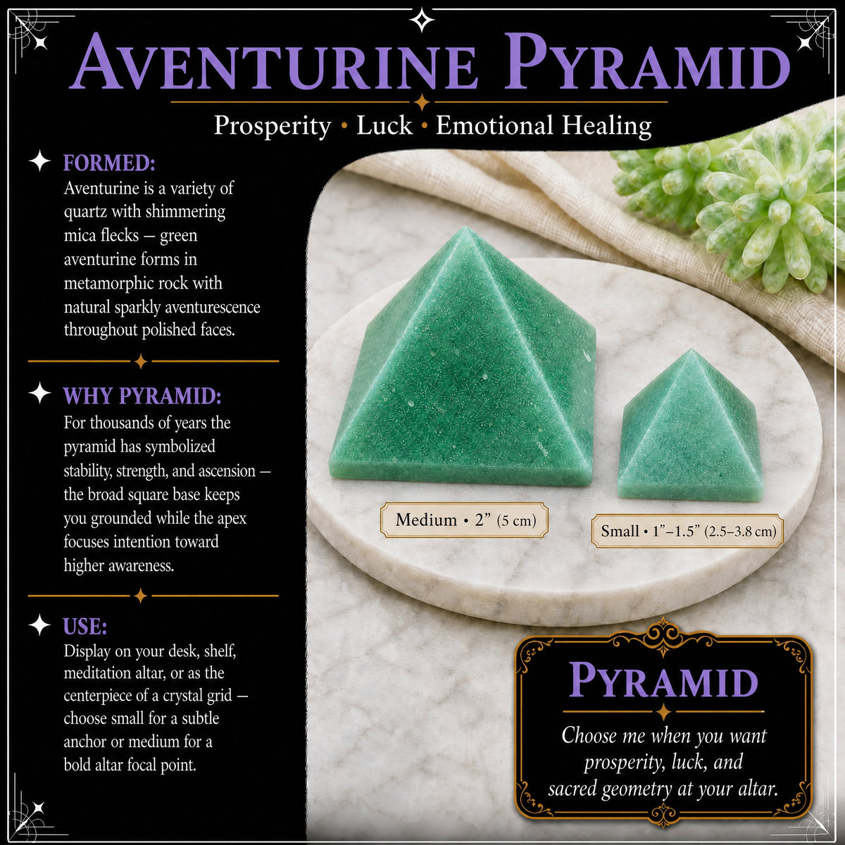 Pyramide d'Aventurine - Moyenne