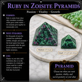 Ruby in Zoisite Pyramid - Medium