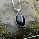 60% SAVING Obsidian Necklace - Mala - Point -Divine Strength Trio