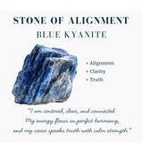 Blue Kyanite & Silver Energy Clearing Necklace