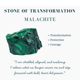 50% SAVING Malachite Necklace & Companions Protection & Courage Set