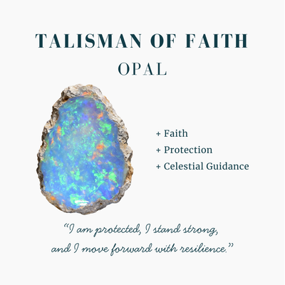 ♑ Capricorn Opal Zodiac Necklace - December 22 to January 19