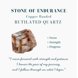 Rutilated Copper Banded Quartz Sacred Geometry Faceted Crystal