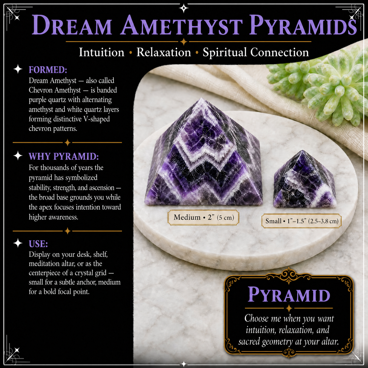 Pyramide d'Améthyste de Rêve - Moyenne