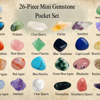 Σετ τσέπης Mini Gemstone 26 τεμαχίων + Βελούδινο πουγκί