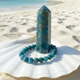 40% SAVING Larimar Necklace & Apatite Mala & Point Sacred Serenity Set