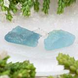 Earrings - Aquamarine Raw Stone Studs