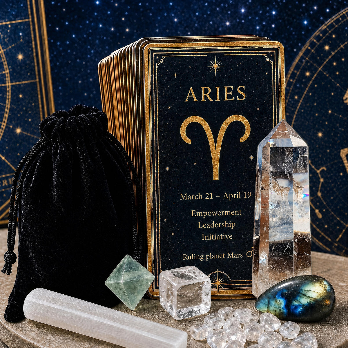 ♈ Bélier - 21 mars - 19 avril - Ensemble Zodiac Crystal Fusion avec pochette