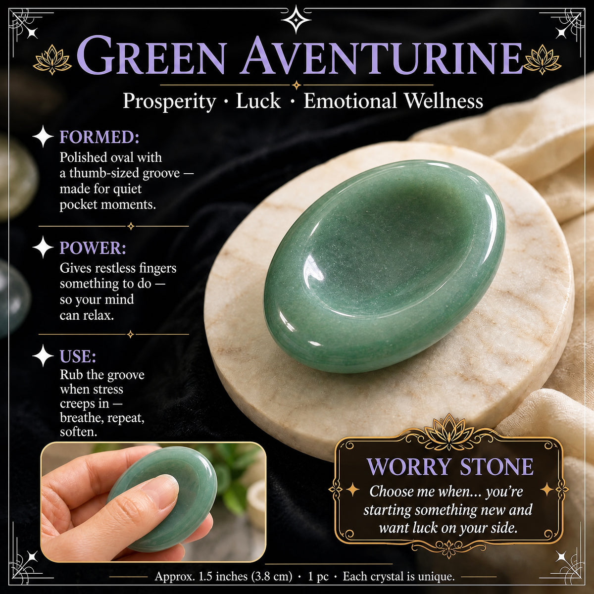 Pierre d'inquiétude en aventurine