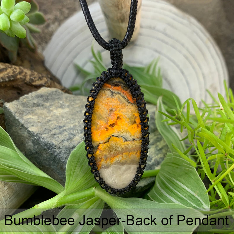 Bumblebee Macramé Pendant Necklace - Limited Quantities