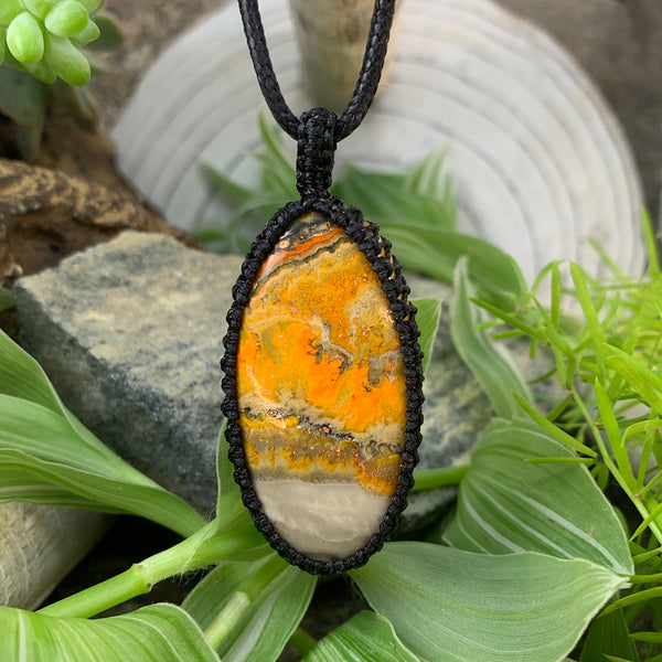 Bumblebee Macramé Pendant Necklace - Limited Quantities