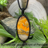 Bumblebee Macramé Pendant Necklace - Limited Quantities