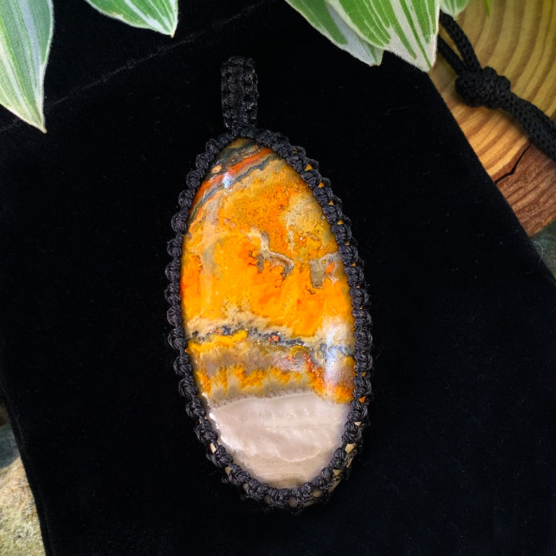 Bumblebee Macramé Pendant Necklace - Limited Quantities