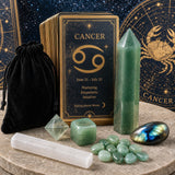 ♋ Câncer - 21 de junho a 22 de julho - Conjunto Zodiac Crystal Fusion com bolsa