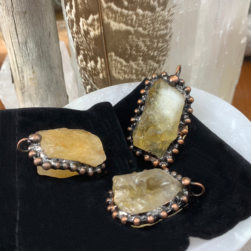 Citrine Soldered Pendant