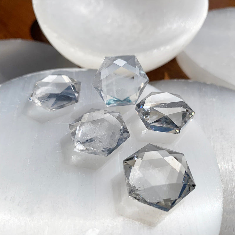 FREE GIVEAWAY! Clear Quartz Sacred Geometry Faceted Crystal
