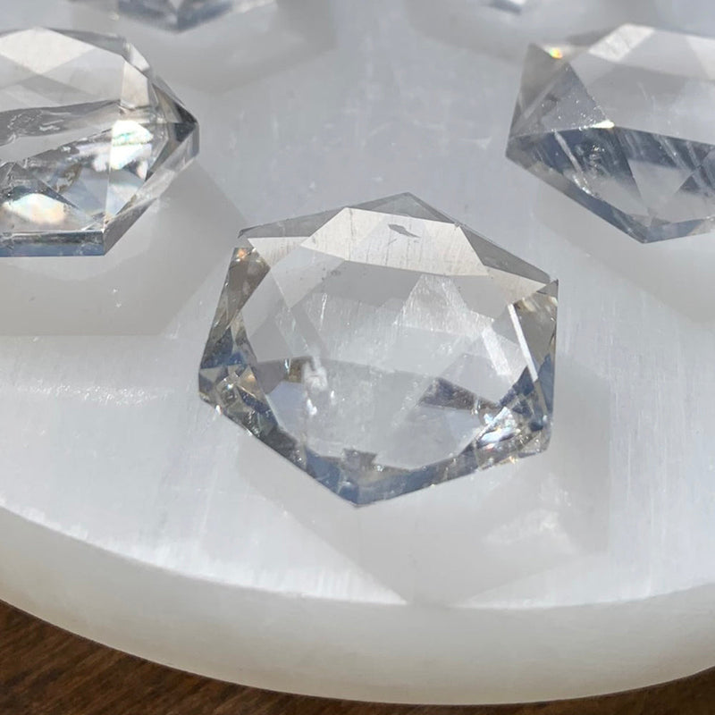 FREE GIVEAWAY! Clear Quartz Sacred Geometry Faceted Crystal