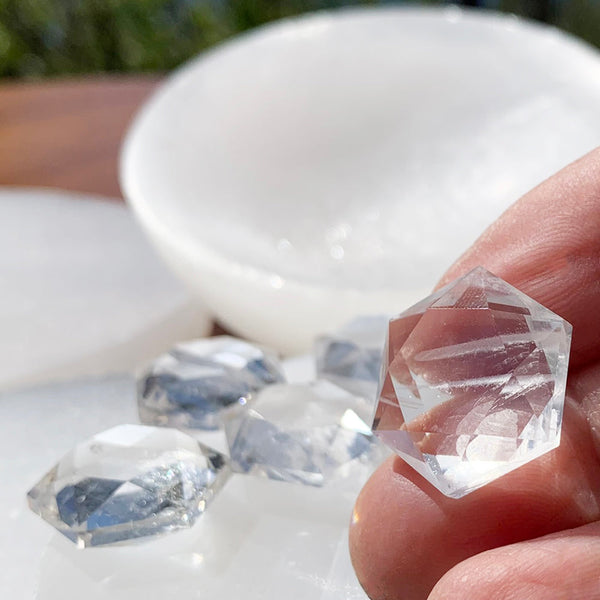 FREE GIVEAWAY! Clear Quartz Sacred Geometry Faceted Crystal