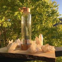 Crystal Wand Water Bottle + Protective Sleeve (Bamboo)