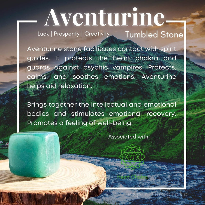 Green Aventurine Tumbled Cube - tumbledstone