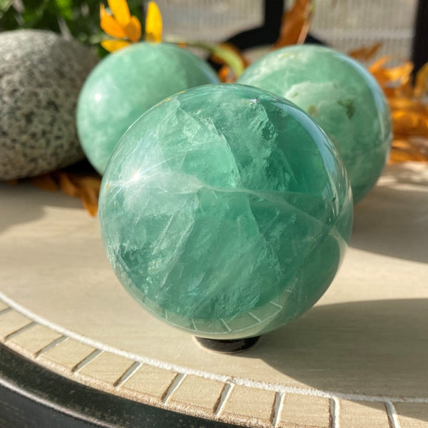 Green Fluorite Sphere - sphere