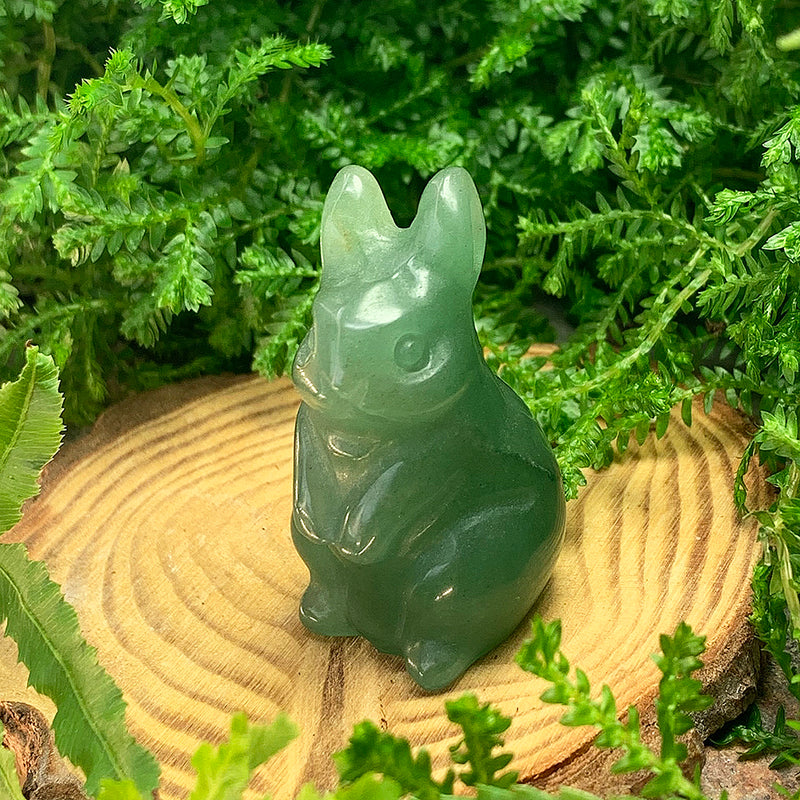 Crystal Animal Spirit Totems: Green Quartz Rabbit