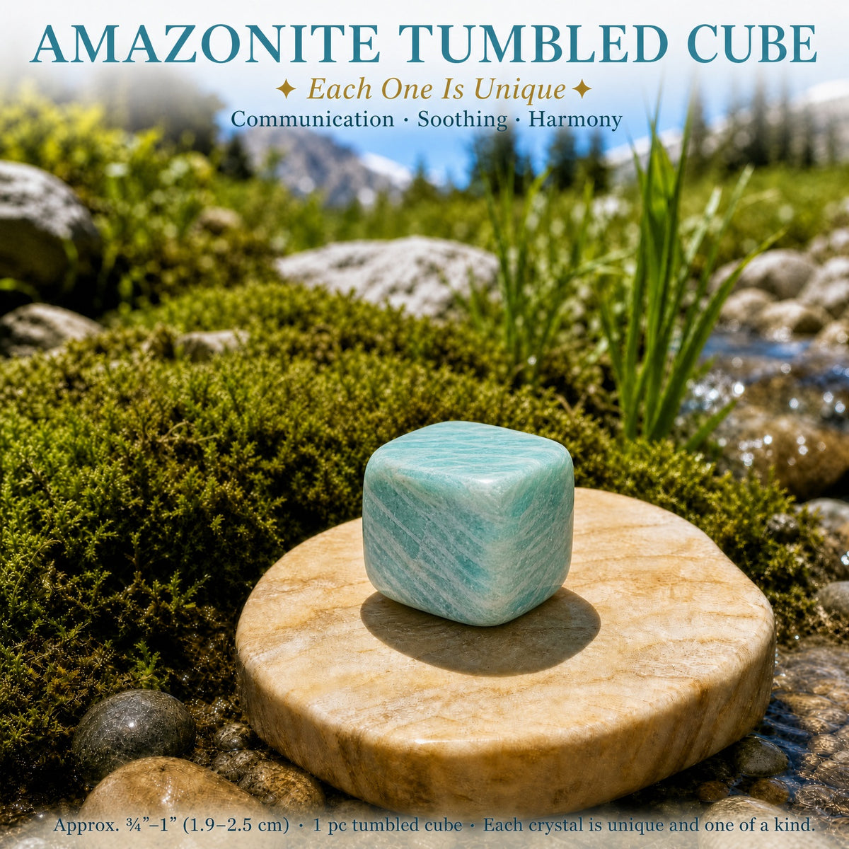Cube roulé en amazonite