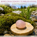 Piedra rodada Calcedonia rosa